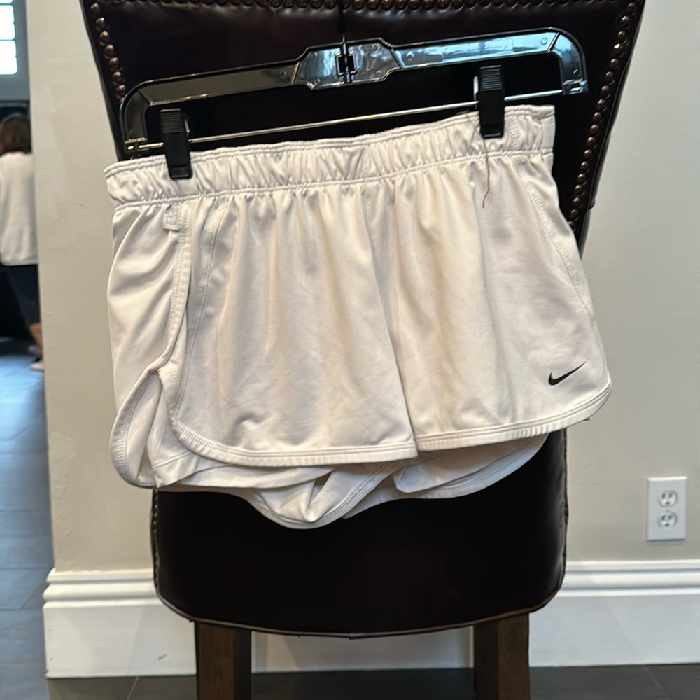 White Nike tennis shorts